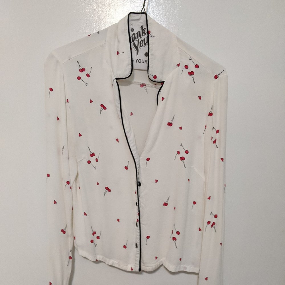 Forever 21 Cherry Blouse